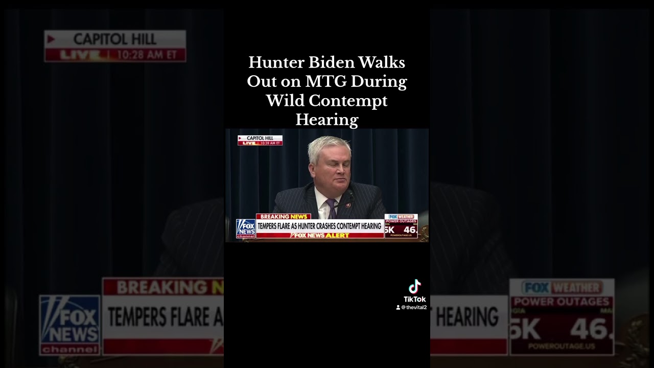 Hunter Biden Walks Out on MTG During Wild Contempt Hearing #mtg #jamescomer #foxnews #hunterbiden