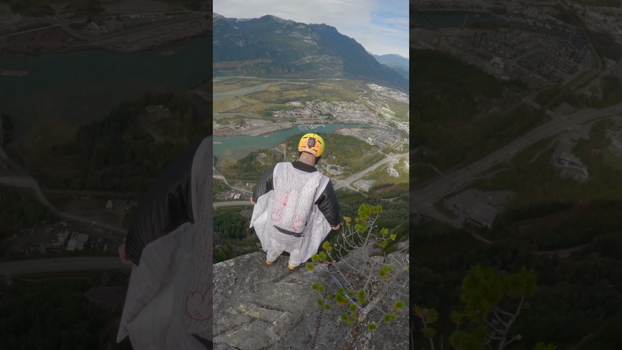 Canada's Insane Wingsuit BASE Jumping Escape #shorts #mountains #extreme