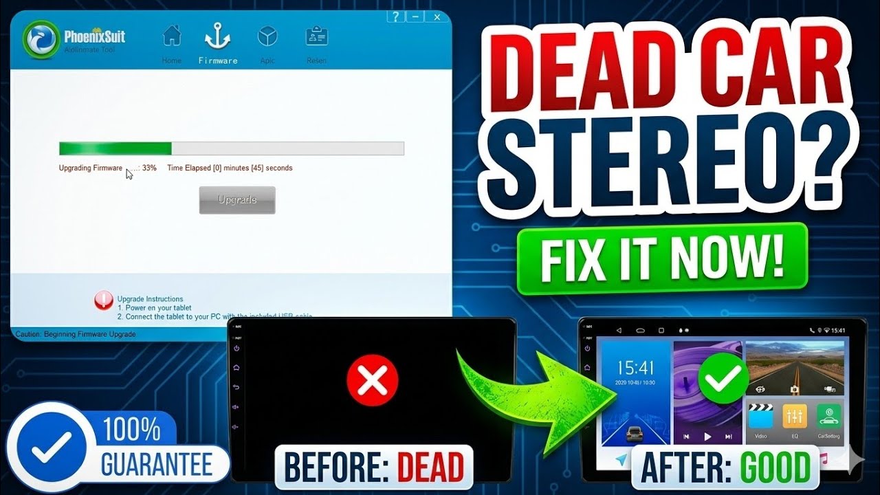 🚗🔧 How to Unbrick & Flash Firmware on T5 Android Car Stereo (PhoenixSuit Guide)