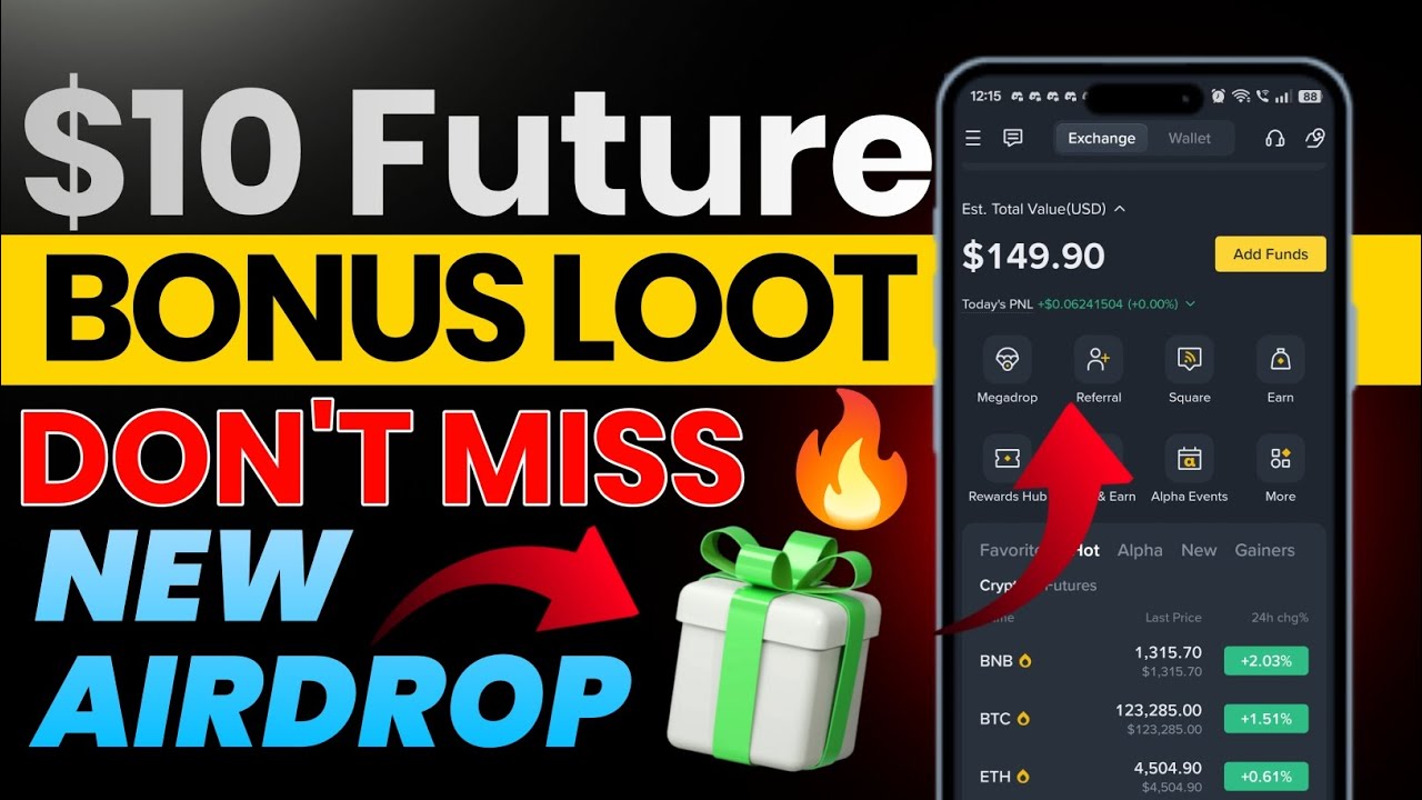 🎁 Claim $10 Future Bonus For FREE 🔥 Per Account Signup bonus 10$ 🤑🤑 Don't Miss New Secret Airdrop 🚀🚀