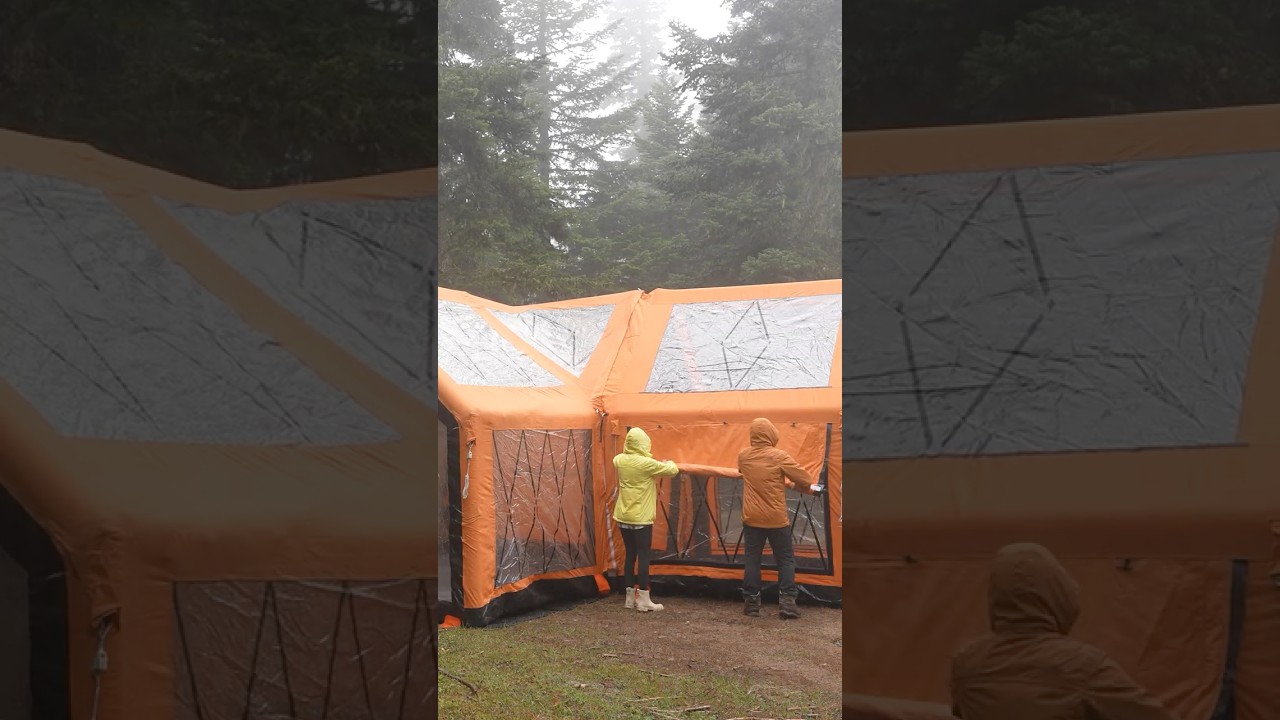 Установка Надувного Tiny House Под Сильным Дождём ⚡️