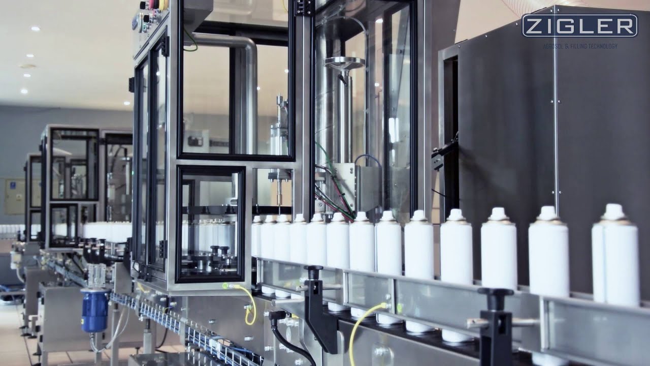 Aerosol filling line - capacity 3000/h