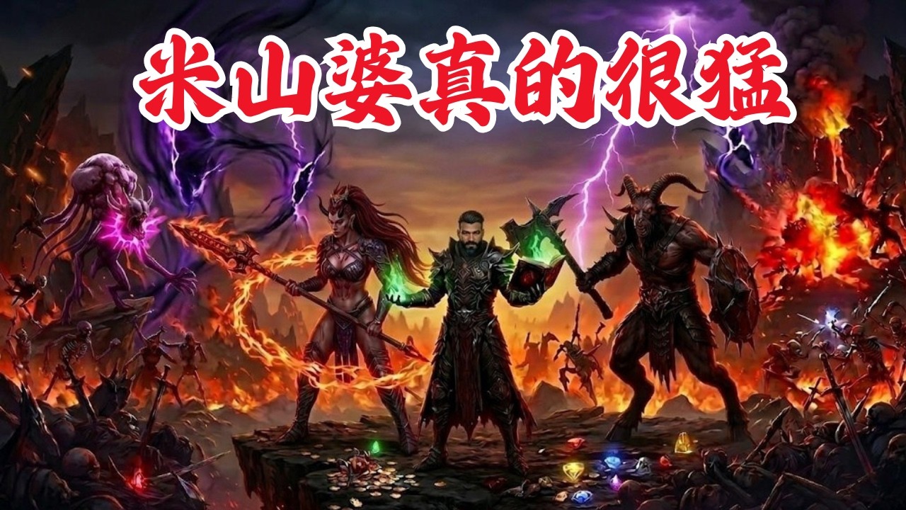 《暗黑破壞神2 D2R》米山她老婆很猛!! 招喚術士  TZ區打寶升級，先公益房