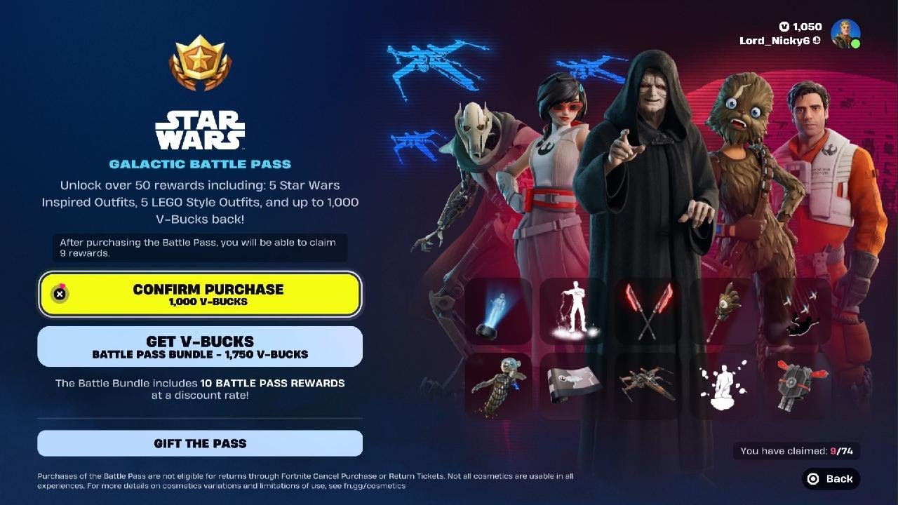 Fortnite I Got The Star Wars Battle Pass!!!