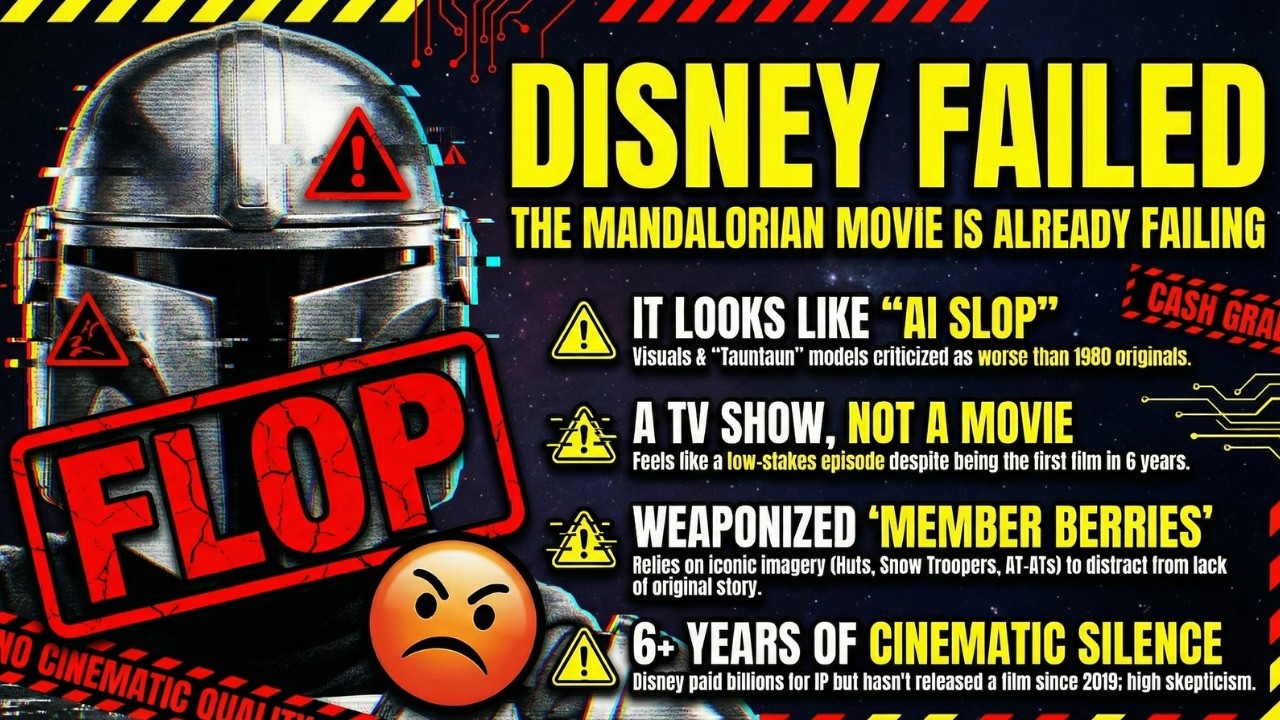 Disney’s $4 Billion Disaster: The Mandalorian & Grogu Trailer is Pure AI Slop