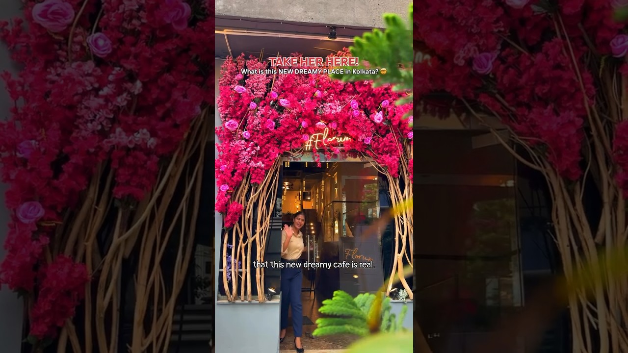 Inside Kolkata's Most Dreamy Floral Caf&eacute; 🌸 #shorts #cafe #kolkatacafes