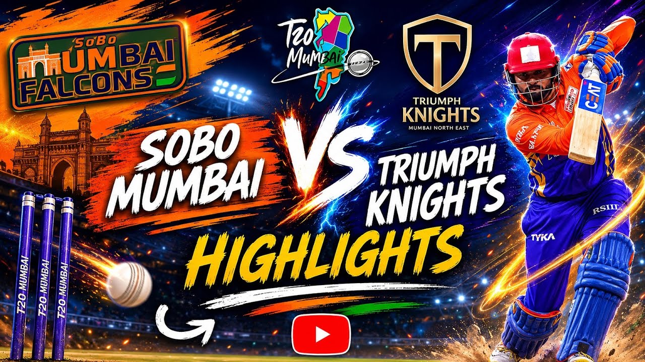 SOBO Mumbai Falcons cruise to a 5-wicket win over Triumph Knights MNE | Highlights #Darlingprakash