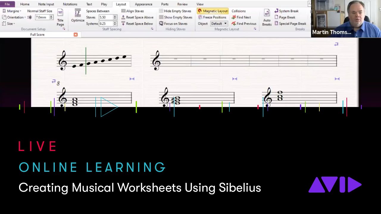 Avid Online Learning — Creating Musical Worksheets Using Sibelius