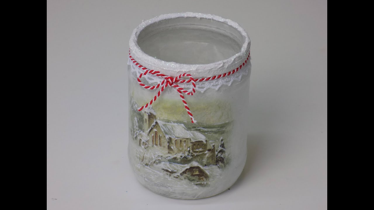 Lampion świąteczny/TUTORIAL - decoupage!!!