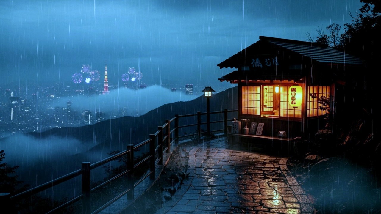 90’s Chill Lofi Rainy Study Chillhop Beats ☕️ Soft Rain for Focus, Deep Sleep & Meditation