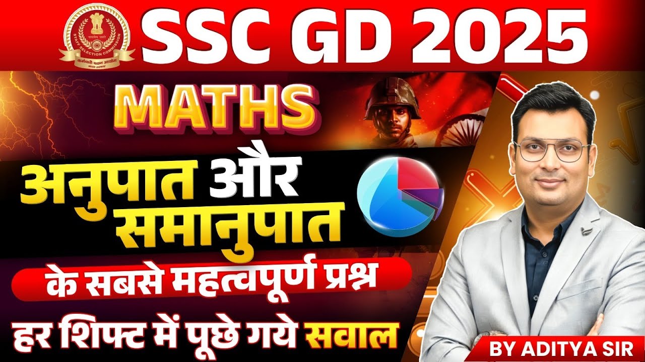 SSC GD Vacancy 2025 | SSC GD Maths 2025 | SSC GD Maths | Ratio & Proportion by Aditya Patel Sir