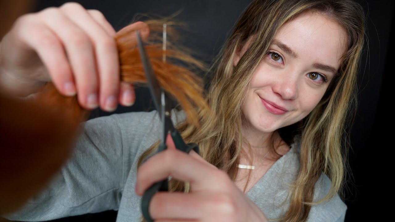 ASMR HAIR CUT ✂️ Roleplay! Real Hair Cutting Sounds, Spraying, Styling You