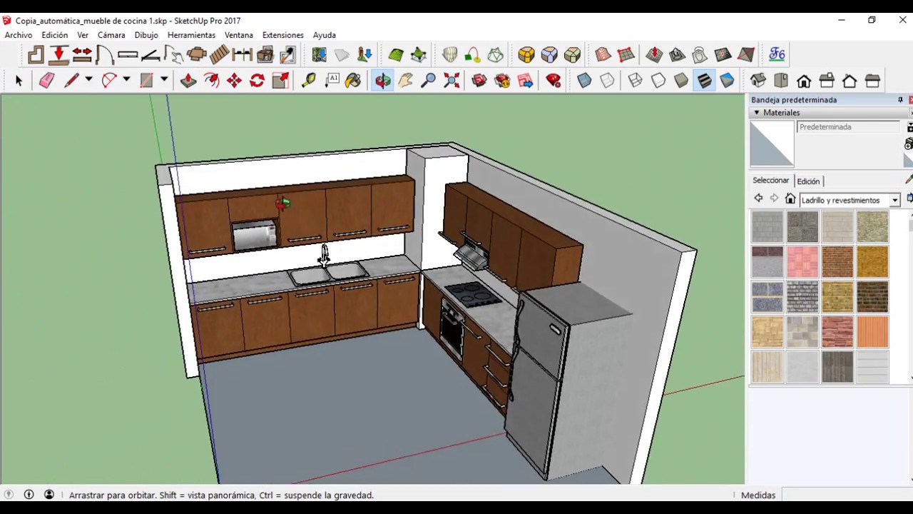 DIBUJAR MUEBLES DE COCINA EN SKETCHUP