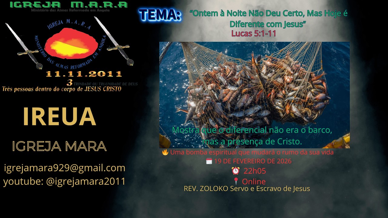 Tema: “Ontem à Noite Não Deu Certo, Mas Hoje é Diferente com Jesus”