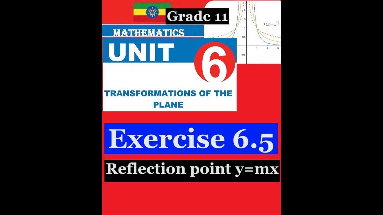 Mathematics Grade 11 Unit 6 Exercise 6.5(reflection point y=mx)@mathT_21