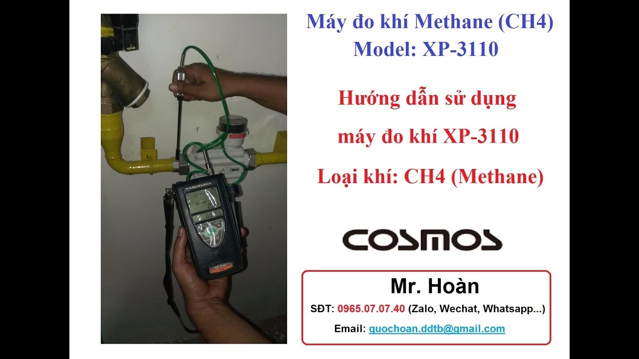 Hướng dẫn sử dụng cơ bản m&aacute;y đo kh&iacute; CH4 XP-3110 Cosmos      0965070740