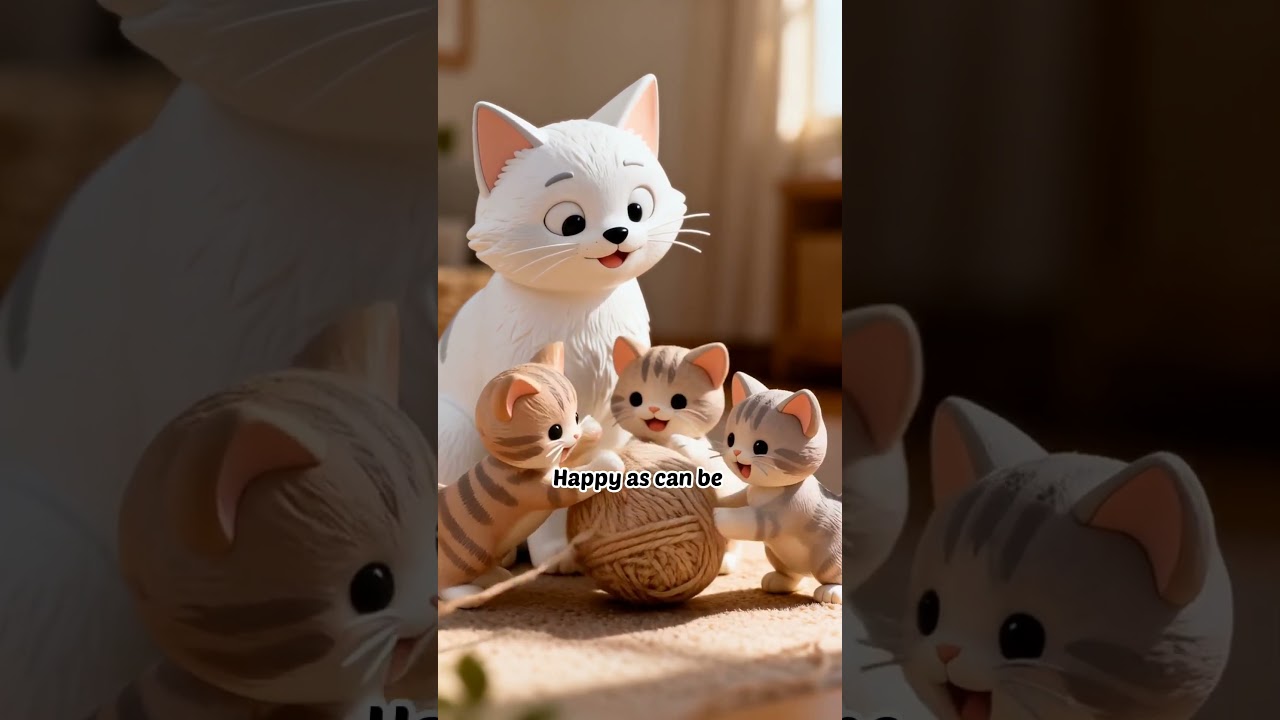 Tom the Cat & the Yarn 🧶 | Cute Kids Song | Nursery Rhyme 