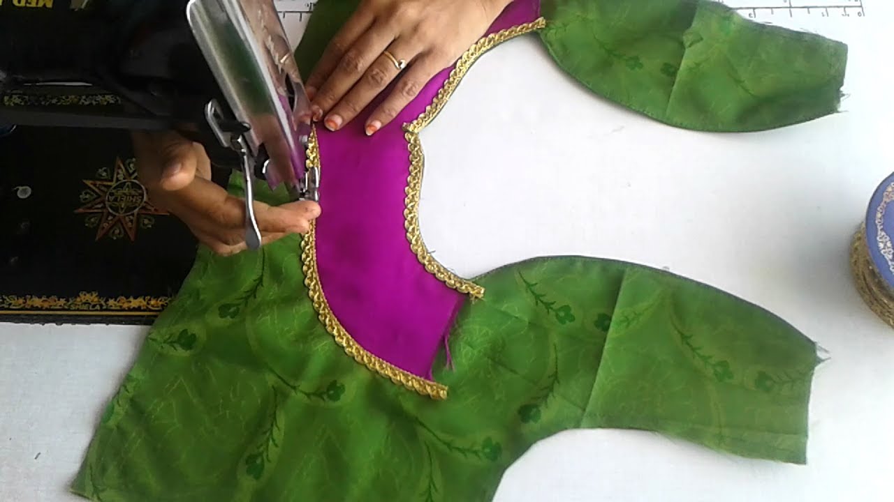 latest blouse back neck design