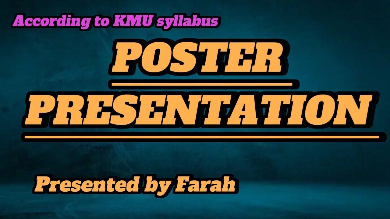 Poster  Presentation  By @Nursing with Farah |PRN 4th Semester