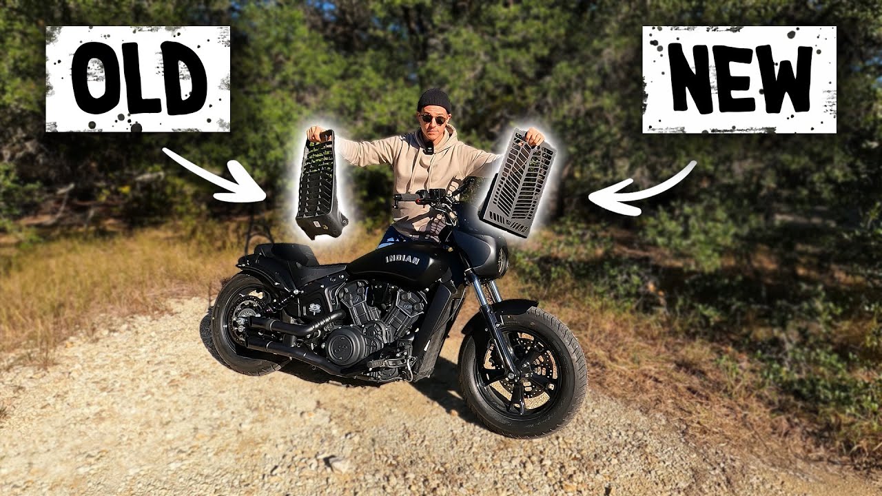 New Wunderkind Custom Radiator Cover for my Indian Scout Bobber!
