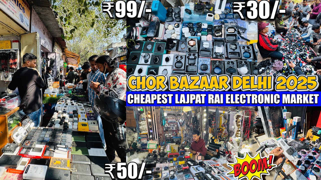 Bigggest Chor Bazar In Delhi 2025🤯| Lajpat Rai Electronic Market | Cheapest Electronic Accessories