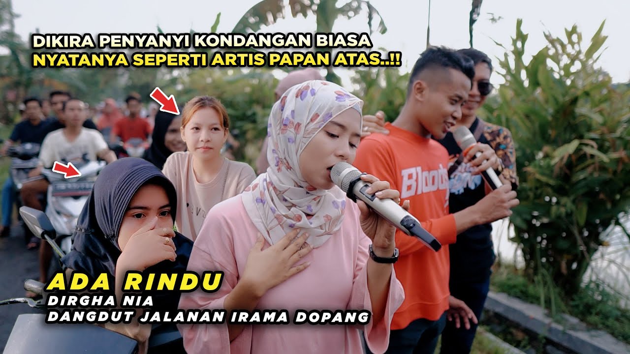 GADIS BULE TERCENGANG SAAT DIRGHA NIA MENYANYIKAN LAGU ADA RINDU DANGDUT JALANAN LOMBOK IRAMA DOPANG