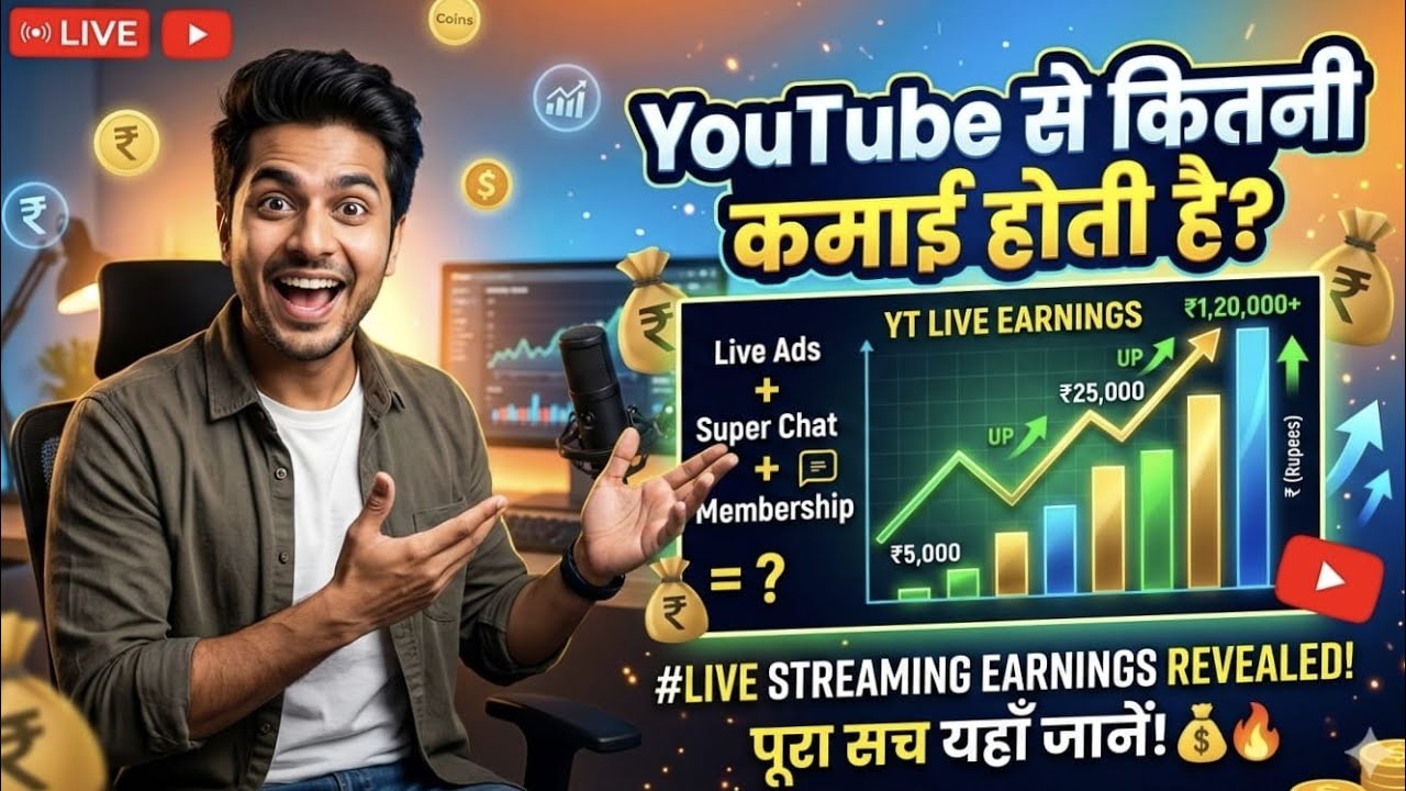 YouTube Se Kitni Kamai Hoti Hai? 😱 | ₹1000 Se ₹1 Lakh Tak Earnings #trending #kriket #news #india
