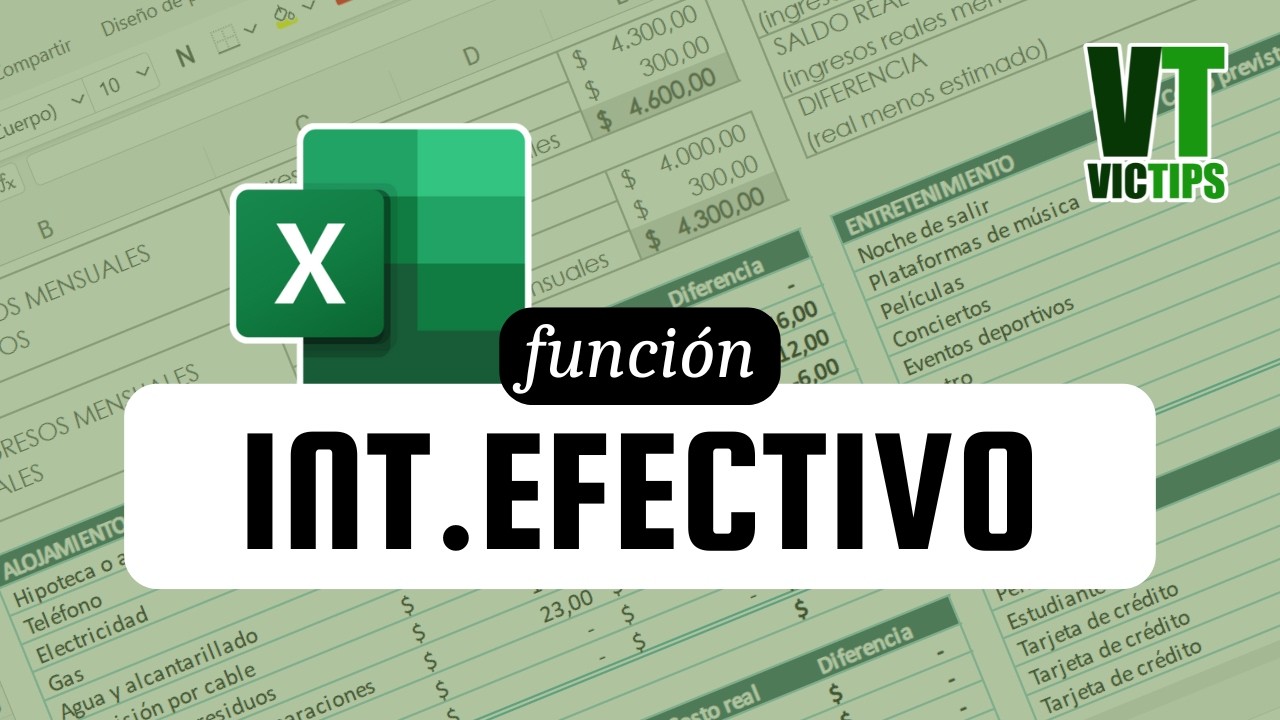 Función INT.EFECTIVO en Excel (Interés Efectivo) | Convertir Tasa Nominal a Tasa Efectiva