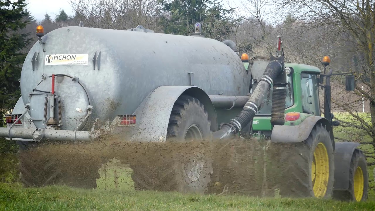 Epandage de Lisier sur Prairie 2019 - John Deere & Pichon