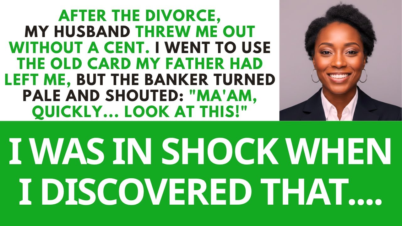 After the divorce he threw me out broke, but the banker saw my father’s old card and froze at the...