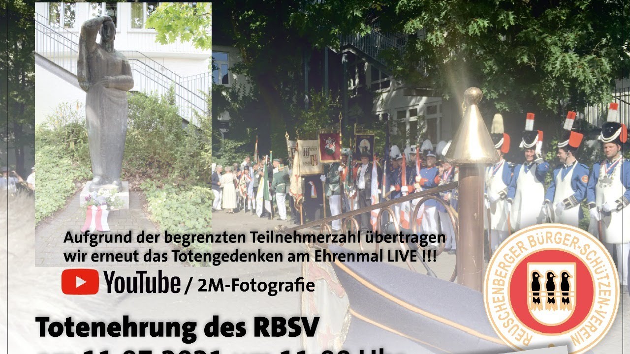 Liveübertragung vom Totengedenken des Reuschenberger Bürger Schützenvereins