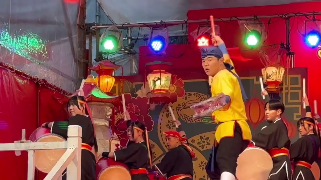 【2025長崎ランタンフェスティバル】「4日目」観客も踊りの中に入り大盛り上がり👏👏 #長崎市 #長崎ランタンフェスティバル #エイサー #湊公園 #琉球國祭り太鼓