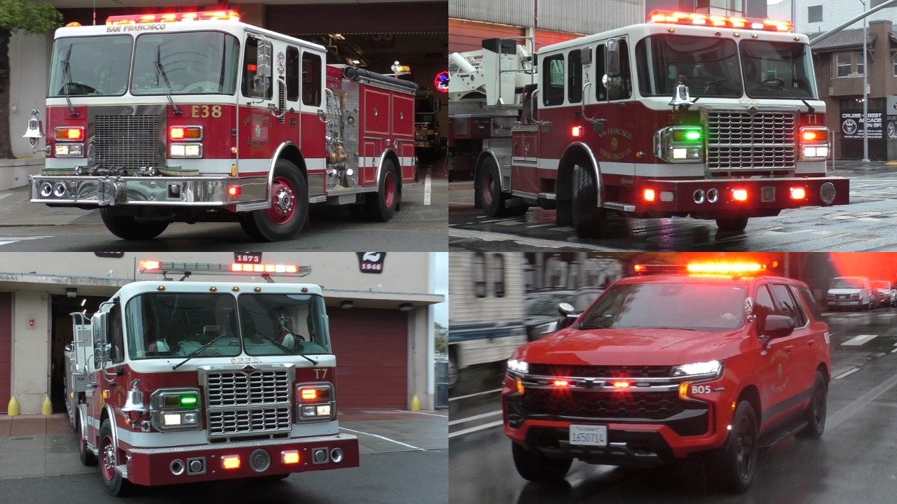 San Francisco Fire Department Responding (Compilation)