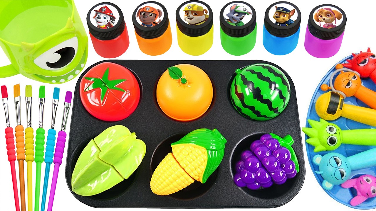 Satisfying Video DIY How To Make Rainbow SPRUNKI Shapes Mix With Glitter Slime Colorful Labubu ASMR