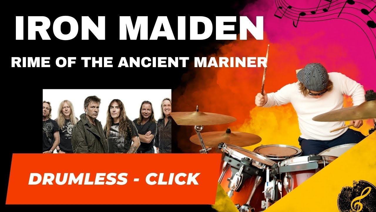 Drumless♬ IRON MAIDEN - Rime Of The Ancient Mariner | no drums | with click | Download free