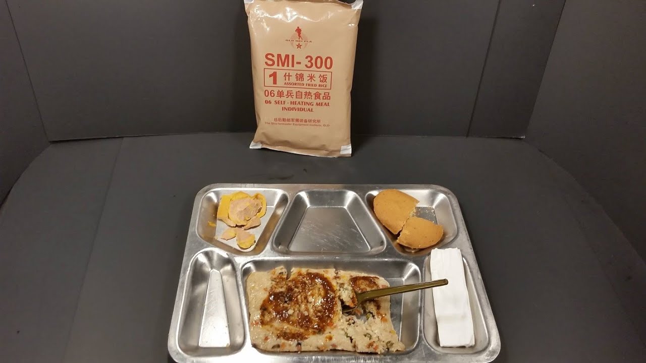 2007 Chinese PLA SMI 300 Self Heating Meal Military Combat Ration MRE Review Fried Rice Mystery Meat