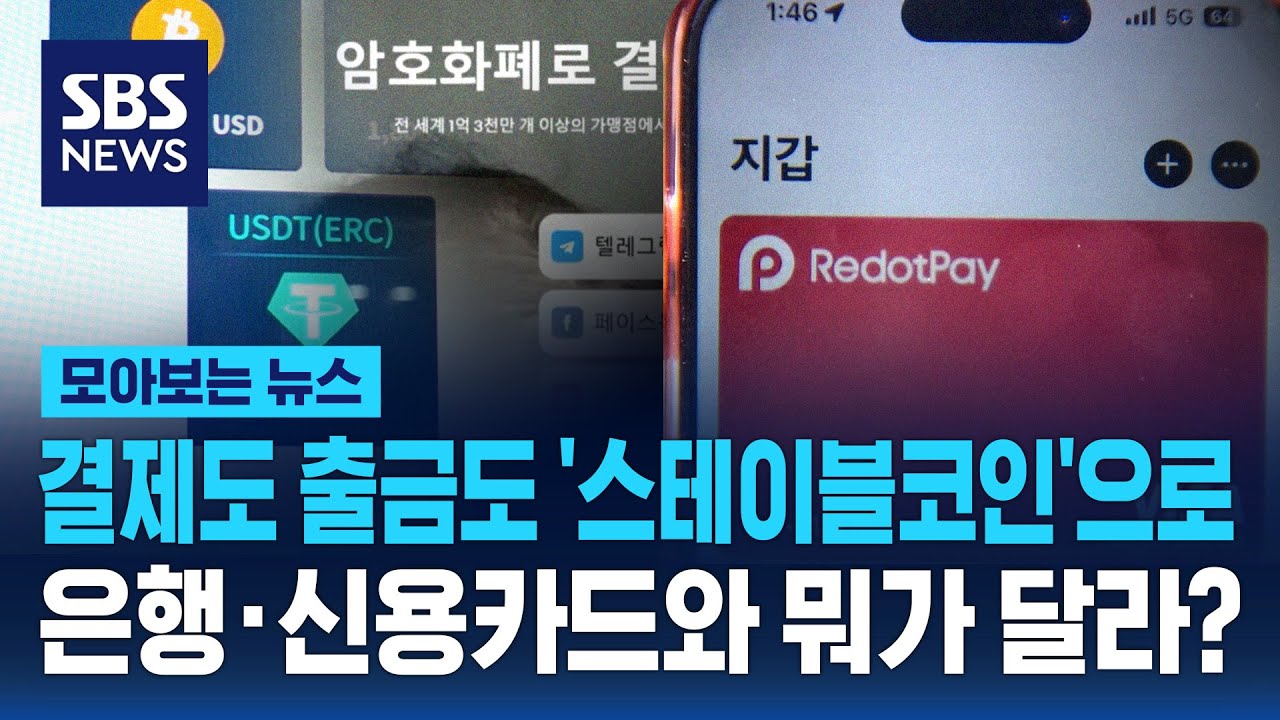 결제도 출금도 '스테이블코인'으로...은행·신용카드와 뭐가 달라? / SBS / 모아보는 뉴스