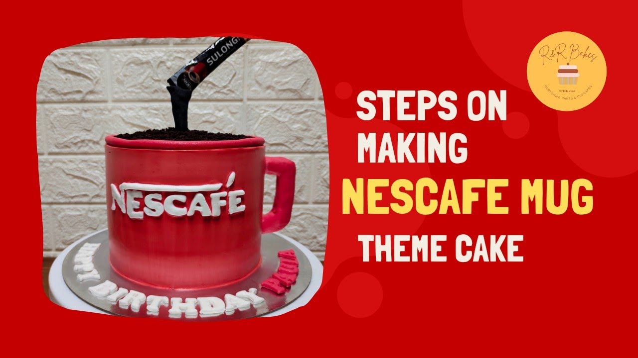 NESCAFE MUG THEME CAKE ☕ PARA KANINO KA BUMABANGON? #r&rbakes#everwhip#dlafondant