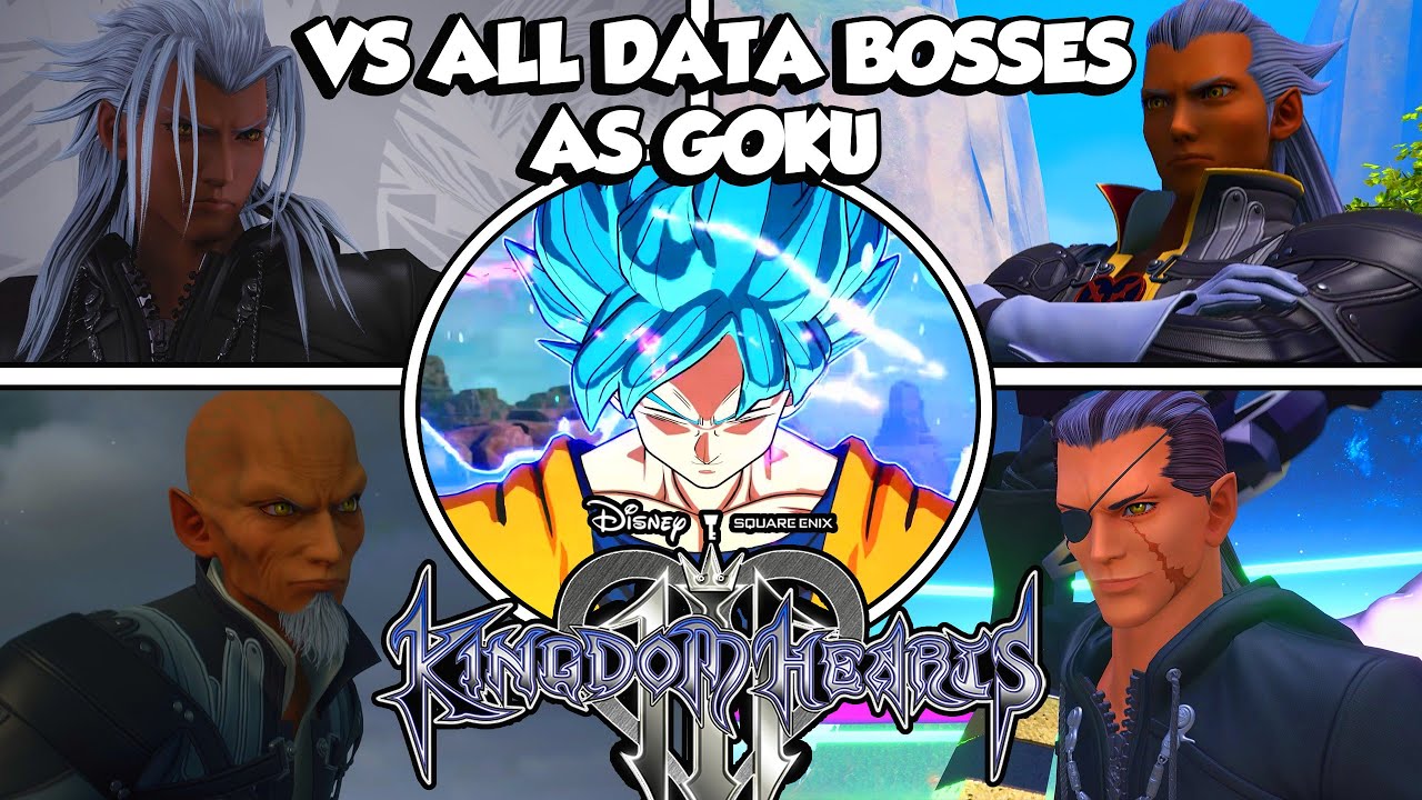 [KH3 Mods] Goku VS All KH3 Data Boss Fights (Critical Mode)