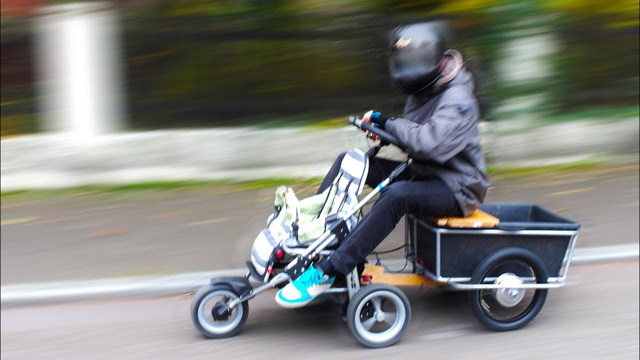 This is how i build a Electric Baby Stroller with 500W Motors