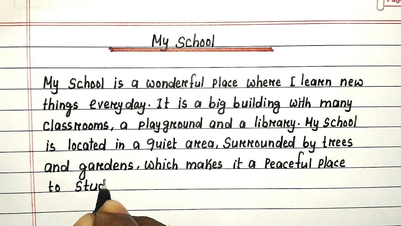 Essay on My School | Handwritten English Essay | My School Essay