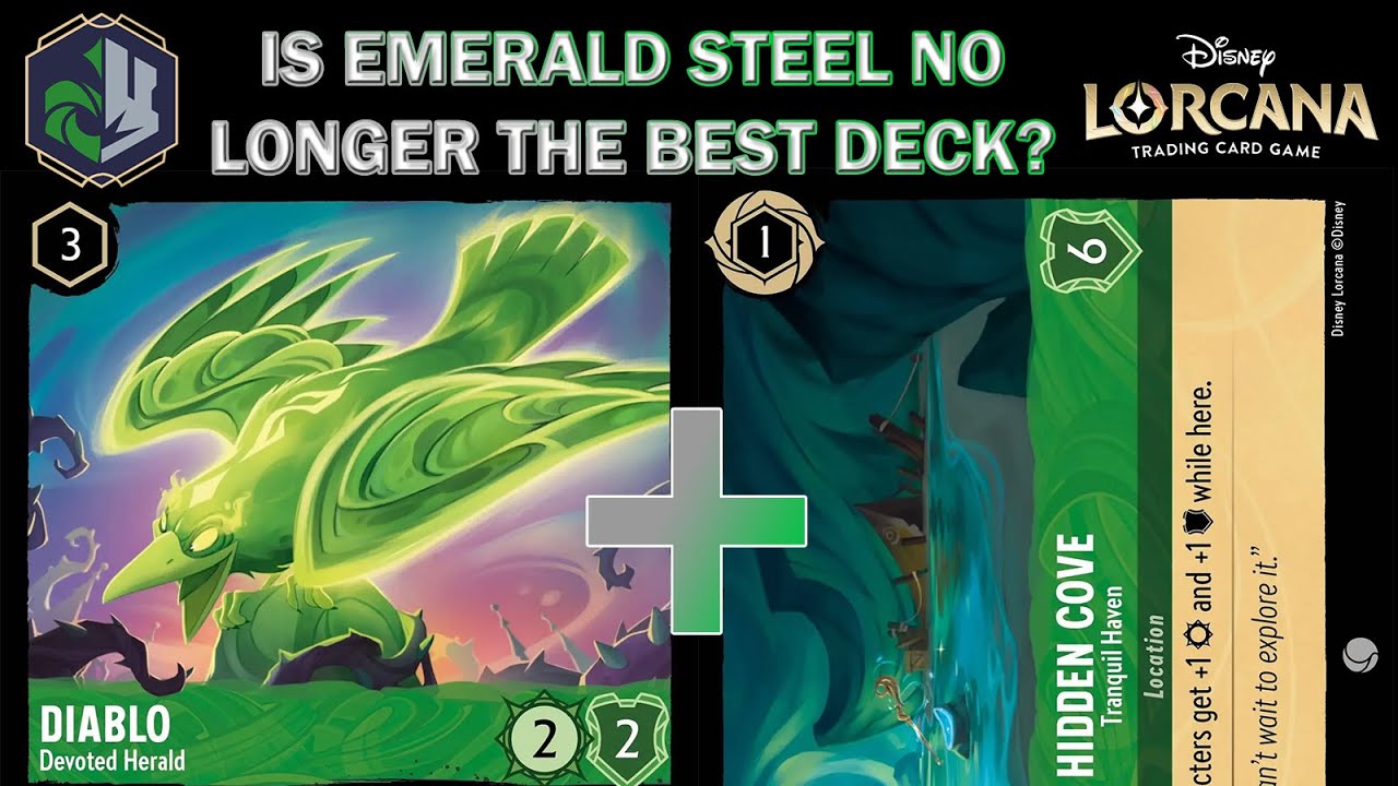 🟢🔘 IS EMERALD STEEL STILL THE BEST META DECK? - Disney Lorcana Gameplay VS Ruby Amber Sapphire Steel