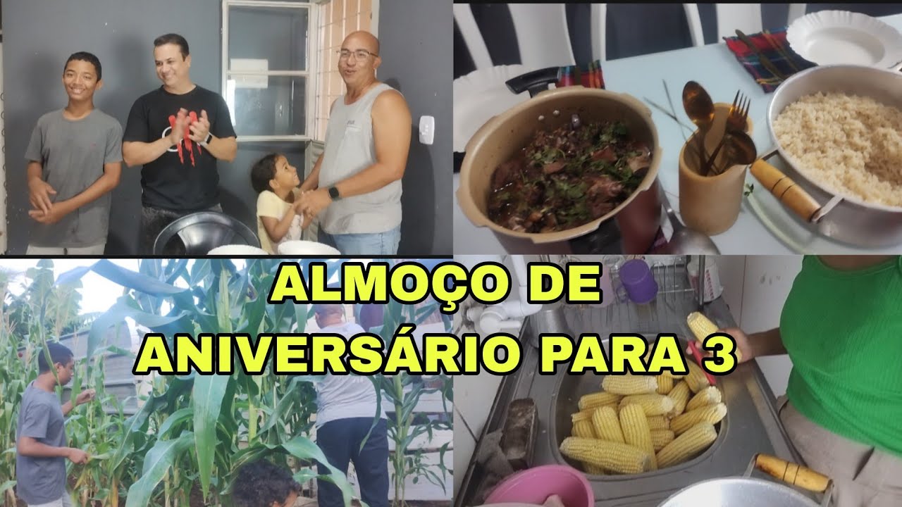 🥰 NOSSA FAMÍLIA REUNIDA,🌺 ALMOÇO DE ANIVERSÁRIO E COLHEMOS MILHO NA CASA DA  MINHA MÃE 🌺