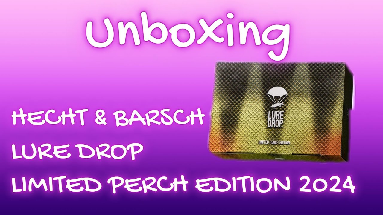 HECHT & BARSCH LURE DROP LIMITED PERCH EDITION 2024 , Unboxing