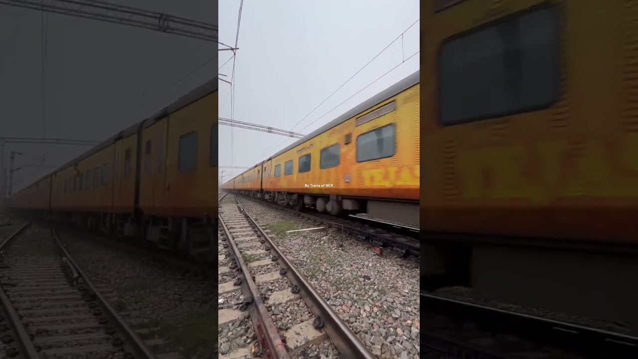 22824 New Delhi-Bhubaneswar Rajdhani Express with GZB WAP7 skipping Bamhrauli(BMU).🚉❤️🔥