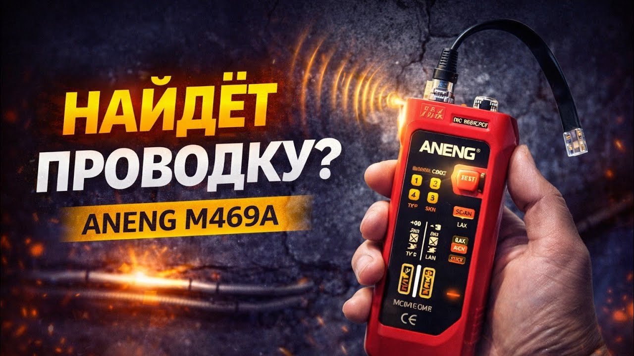 Кабель трекер трассоискатель трассировщик LAN-тестер,поисковик кабеля ANENG M469A #трекер #aneng