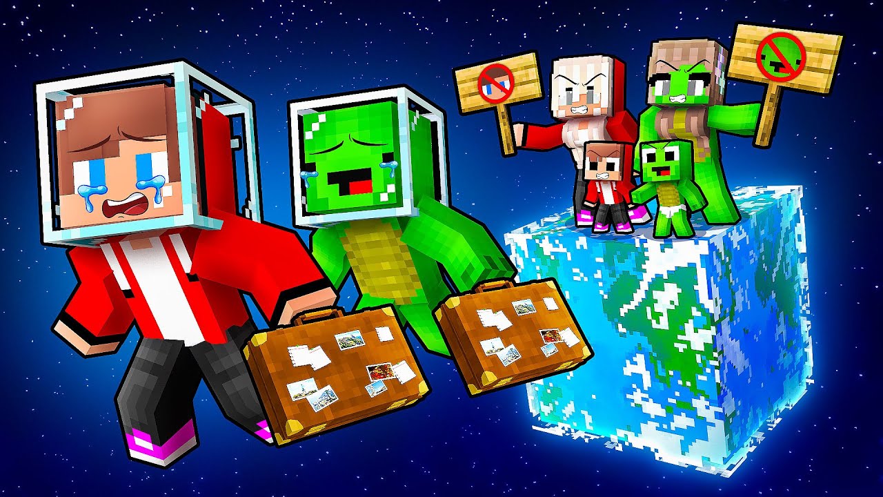 JJ and Mikey Were KICKED OUT Of The Planet By Their Families in Minecraft - Maizen