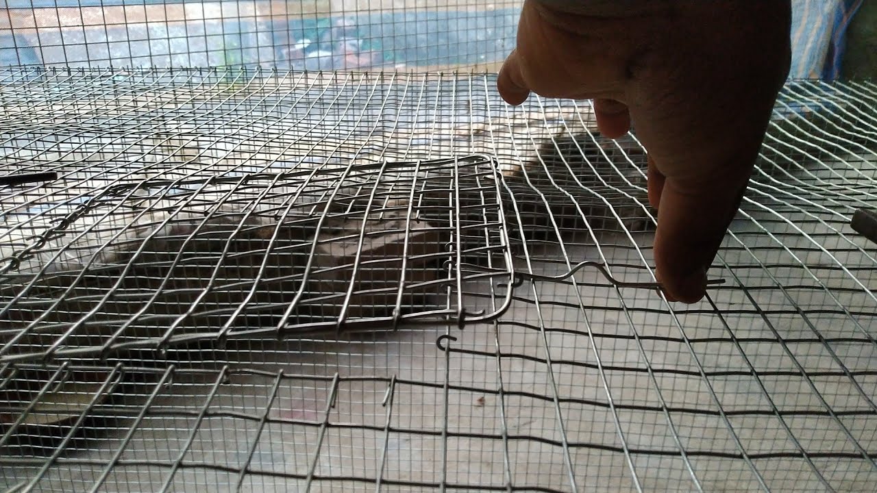 making cage door useing extra GI wire