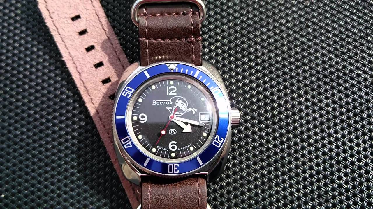Vostok amphibia Black Scuba Dude Mod