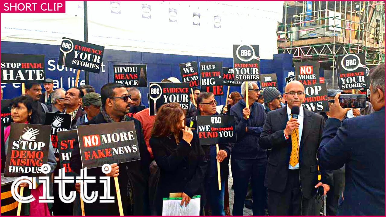 Exclusive visuals from British Hindu protest against BBC